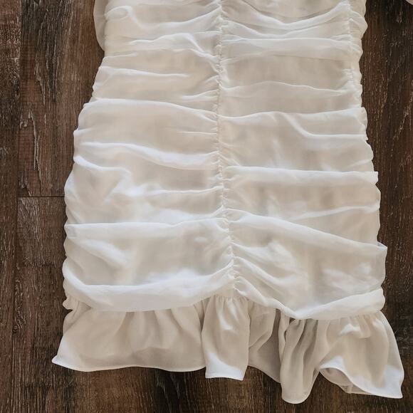 Mergim Magda Bridal One Shoulder Dress White Size 2 US Size Medium *No Belt* - Picture 9 of 12